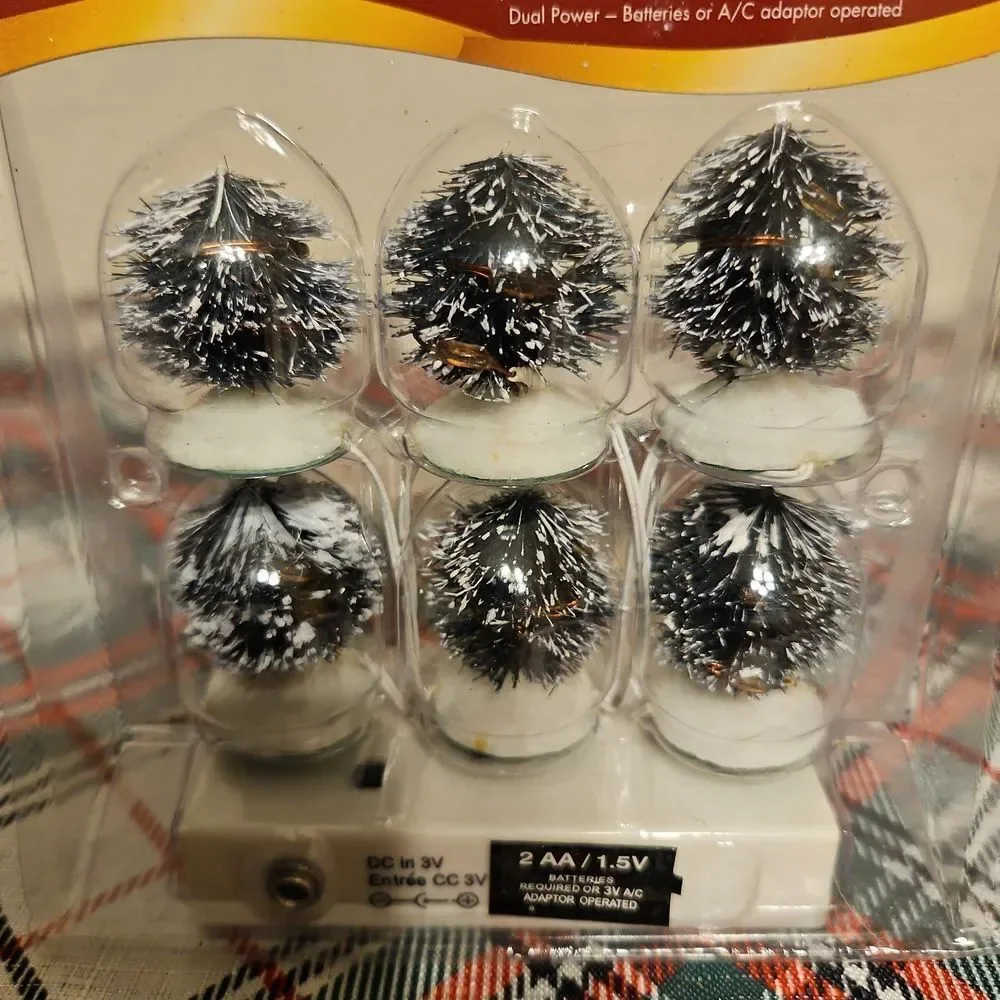 Holiday Time Festive Battery Operated LED Bushes Mini Village Accessory